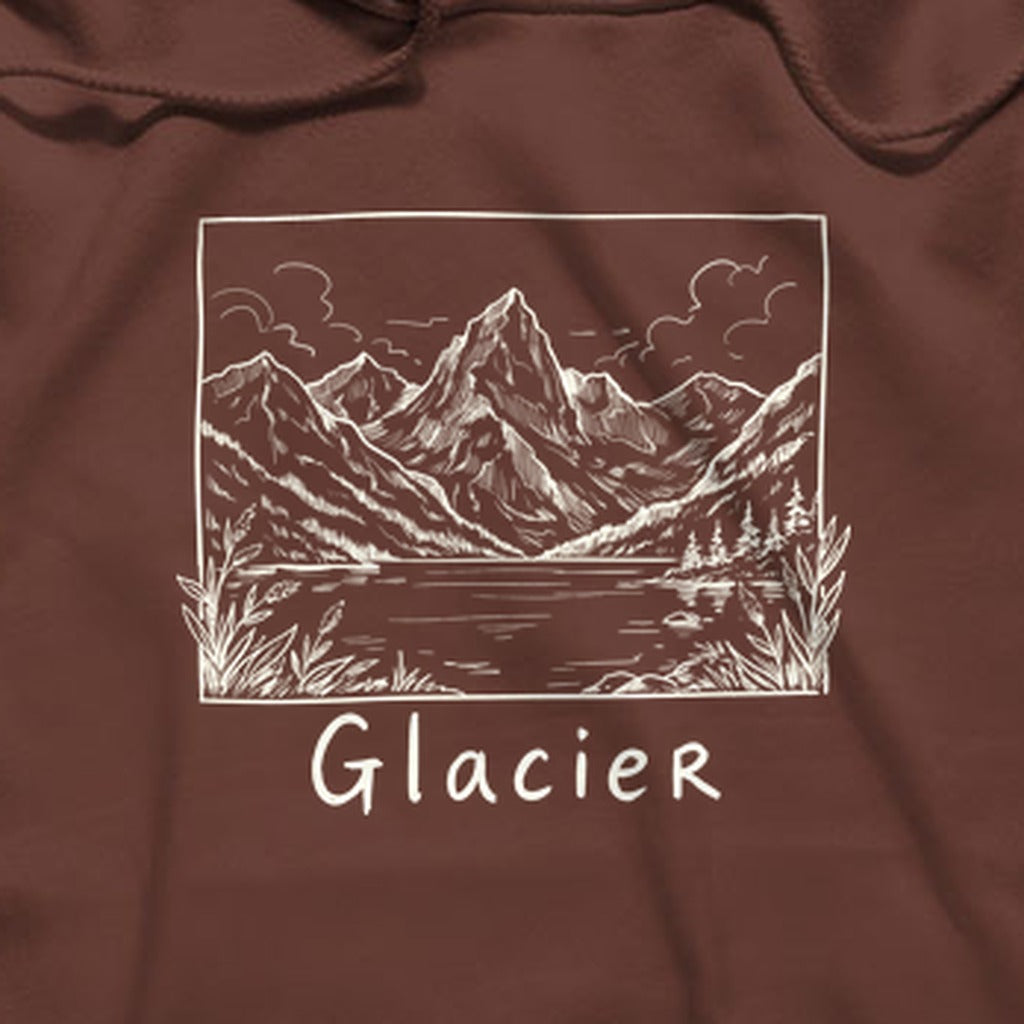 Glacier Line Drawing Hoodie