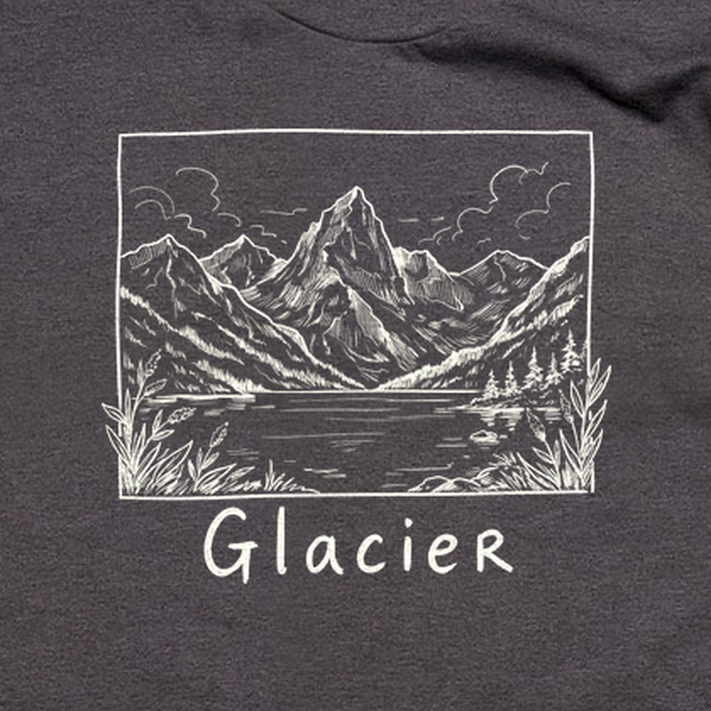 Glacier Line Drawing T-Shirt