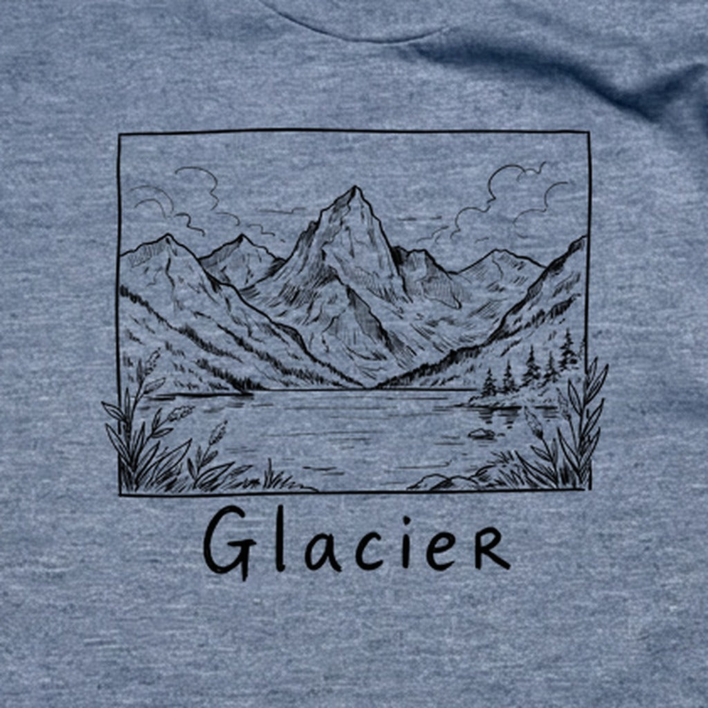 Glacier Line Drawing T-Shirt