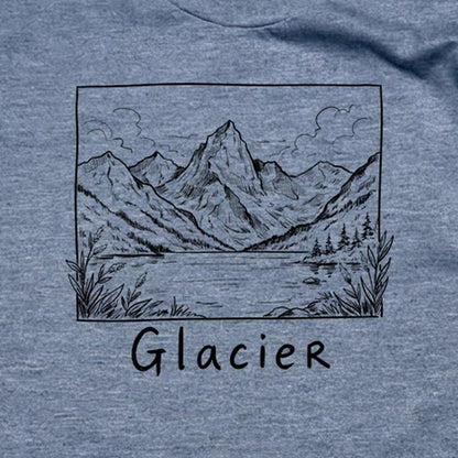 Glacier Line Drawing T-Shirt
