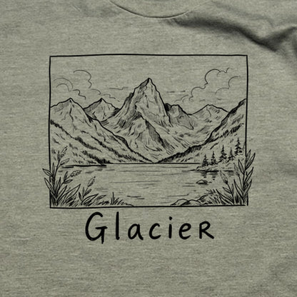 Glacier Line Drawing T-Shirt