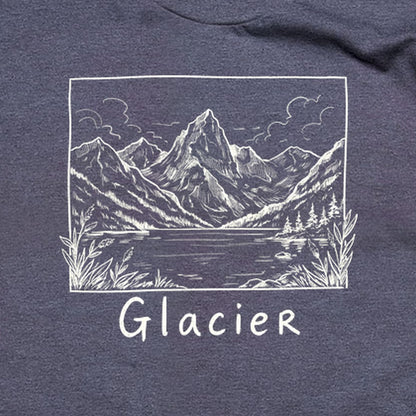 Glacier Line Drawing T-Shirt