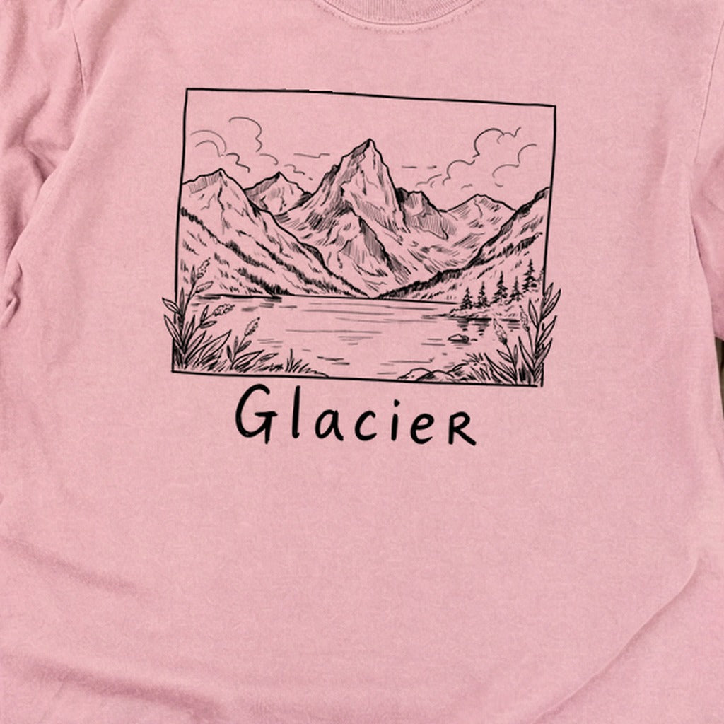 Glacier Line Drawing Premium Long Sleeve