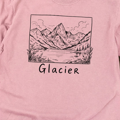 Glacier Line Drawing Premium Long Sleeve
