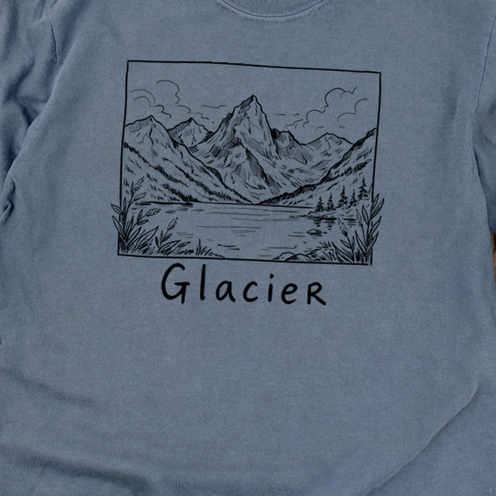 Glacier Line Drawing Premium Long Sleeve