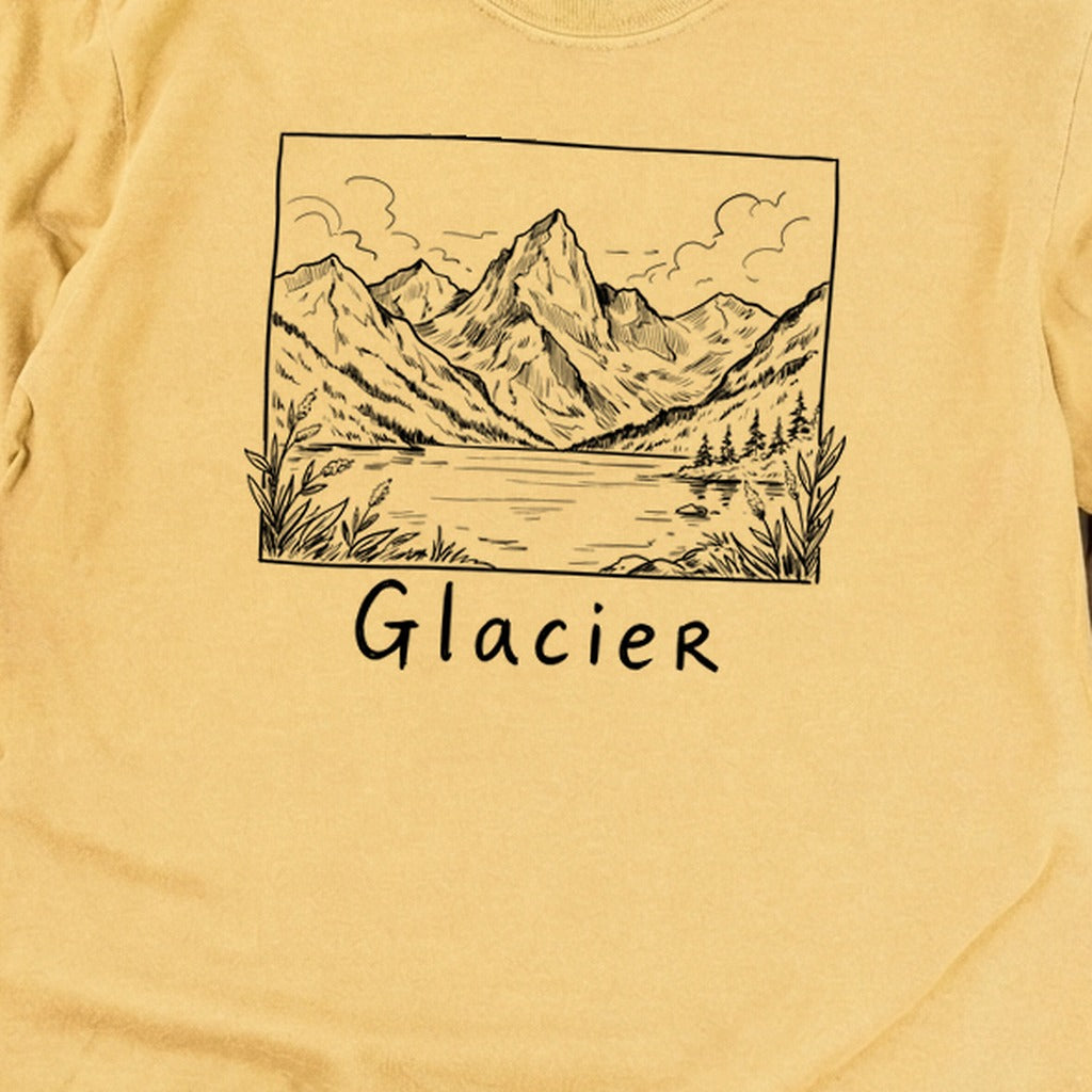 Glacier Line Drawing Premium Long Sleeve