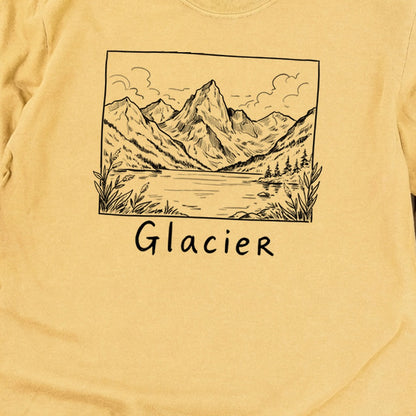 Glacier Line Drawing Premium Long Sleeve