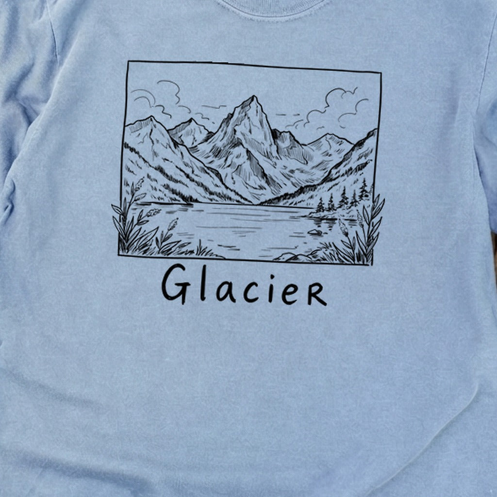 Glacier Line Drawing Premium Long Sleeve