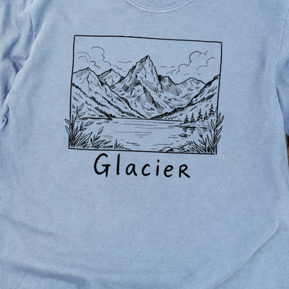Glacier Line Drawing Premium Long Sleeve