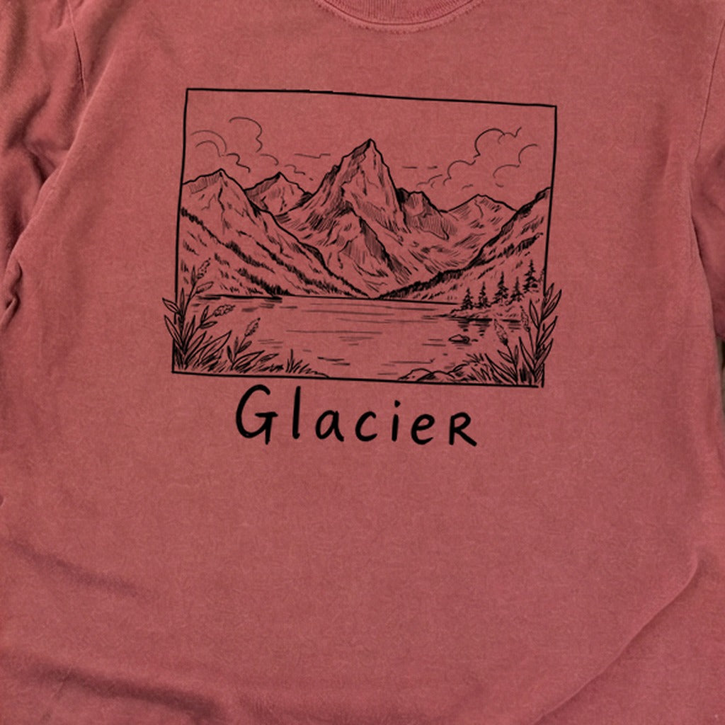Glacier Line Drawing Premium Long Sleeve
