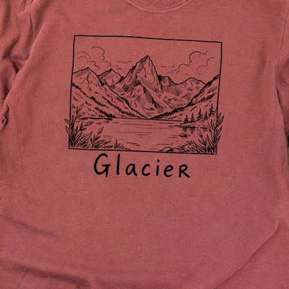 Glacier Line Drawing Premium Long Sleeve