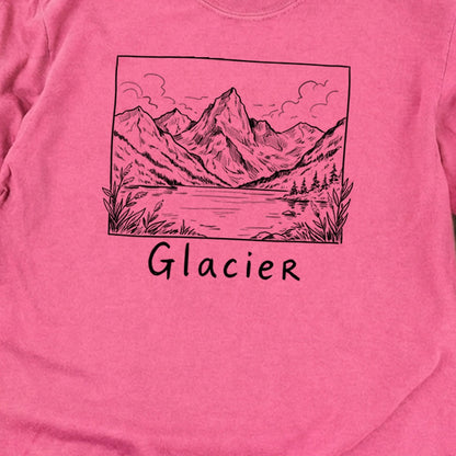 Glacier Line Drawing Premium Long Sleeve