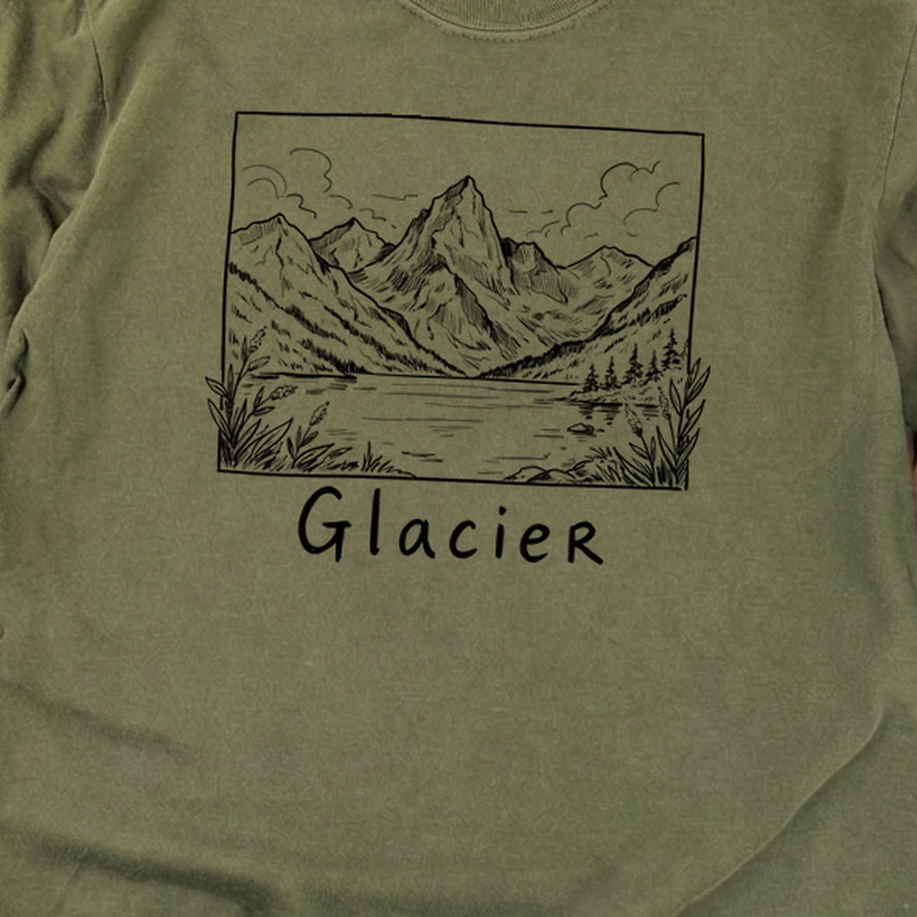 Glacier Line Drawing Premium Long Sleeve