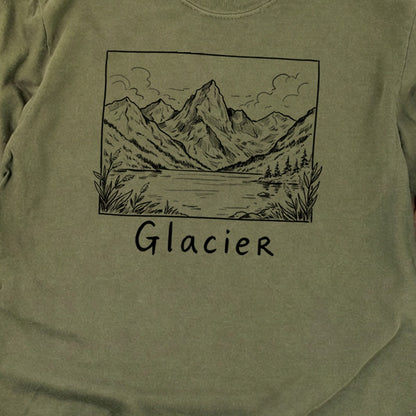 Glacier Line Drawing Premium Long Sleeve
