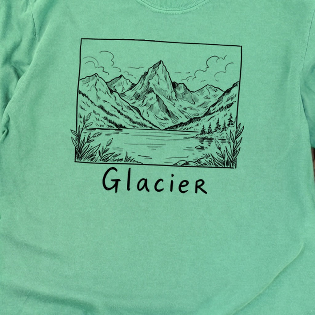 Glacier Line Drawing Premium Long Sleeve