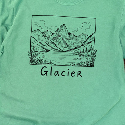 Glacier Line Drawing Premium Long Sleeve