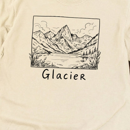 Glacier Line Drawing Premium Long Sleeve