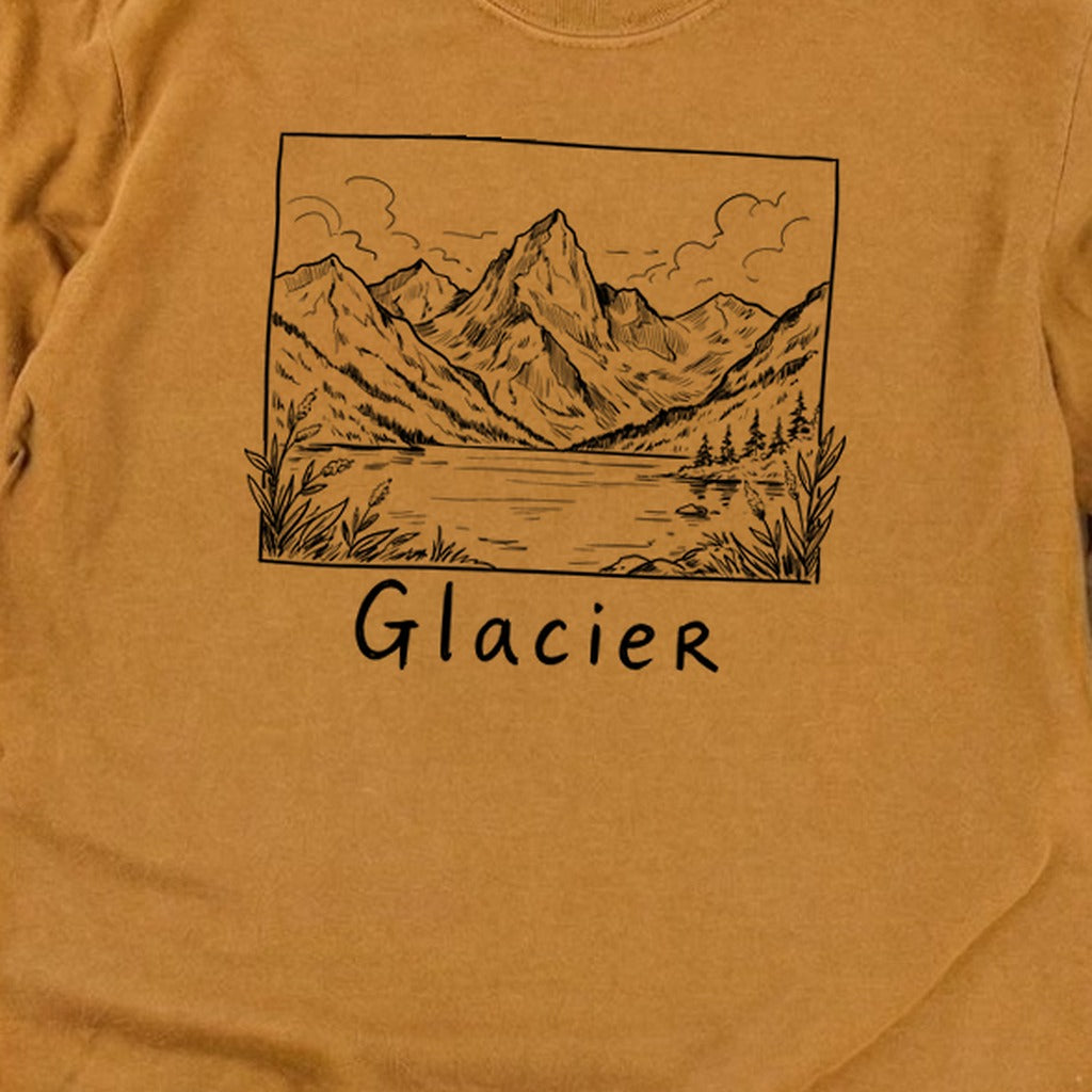 Glacier Line Drawing Premium Long Sleeve