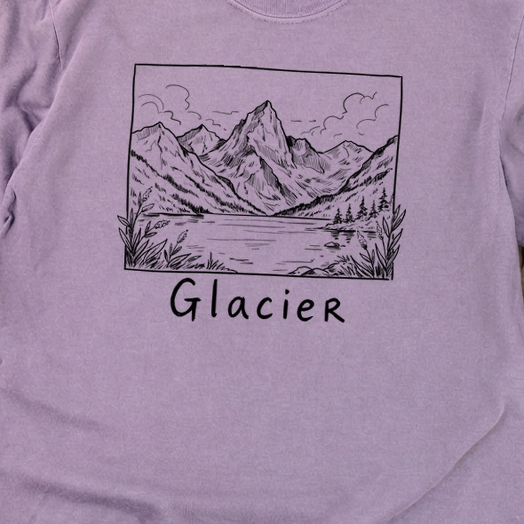 Glacier Line Drawing Premium Long Sleeve