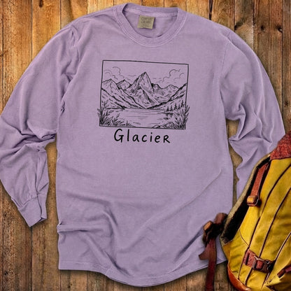 Glacier Line Drawing Premium Long Sleeve