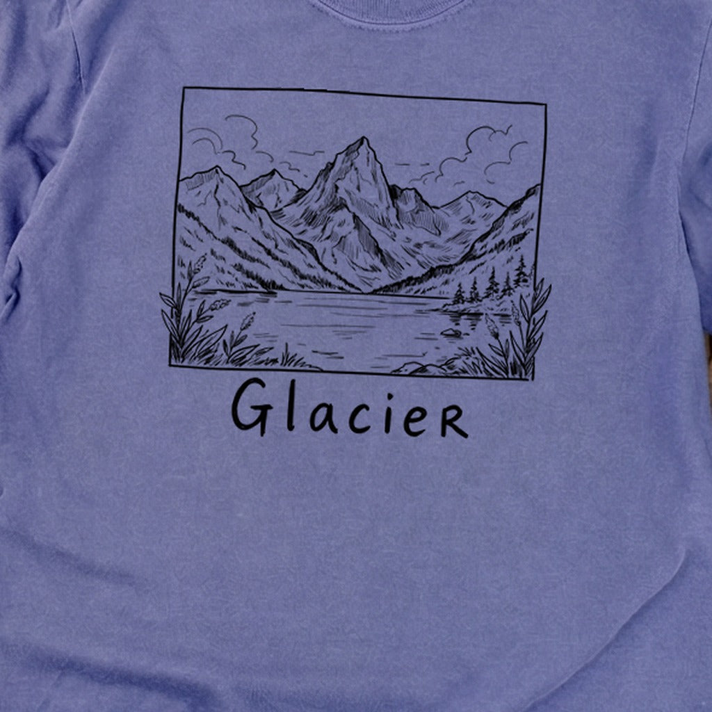 Glacier Line Drawing Premium Long Sleeve
