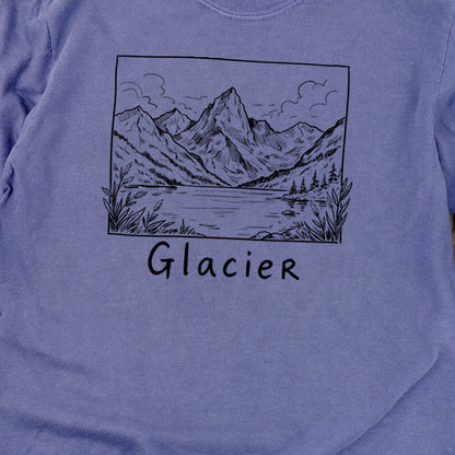 Glacier Line Drawing Premium Long Sleeve