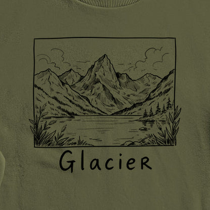 Glacier Line Drawing Crewneck Sweatshirt