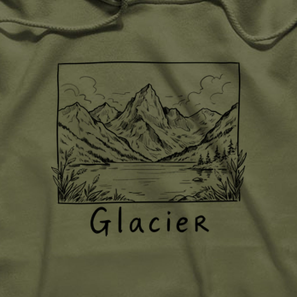 Glacier Line Drawing Hoodie