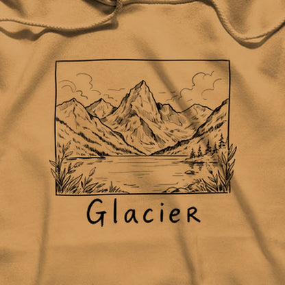Glacier Line Drawing Hoodie