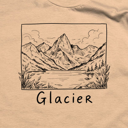 Glacier Line Drawing T-Shirt