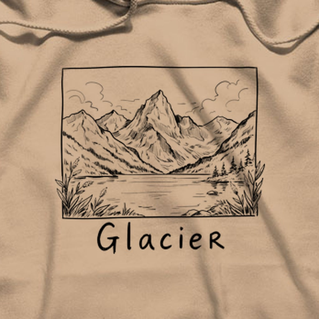 Glacier Line Drawing Hoodie