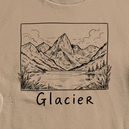 Glacier Line Drawing Crewneck Sweatshirt