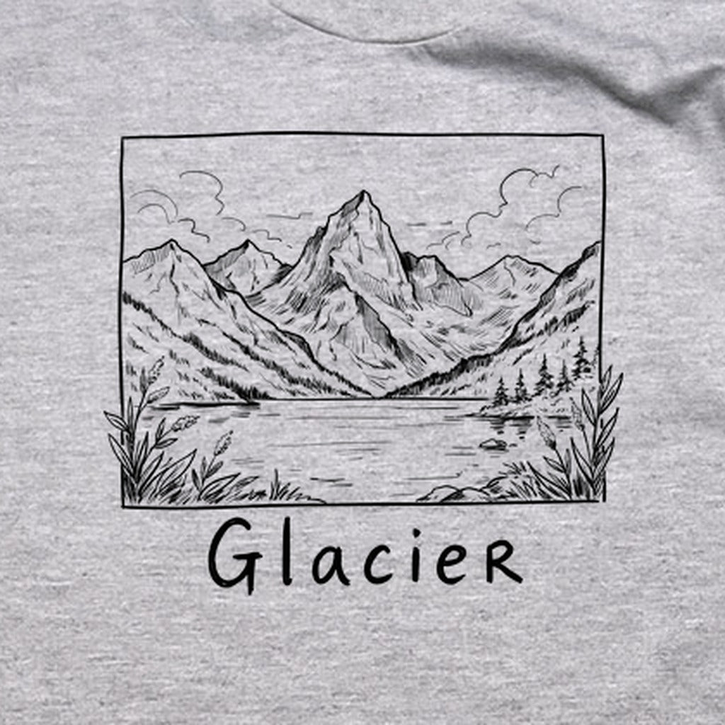 Glacier Line Drawing T-Shirt