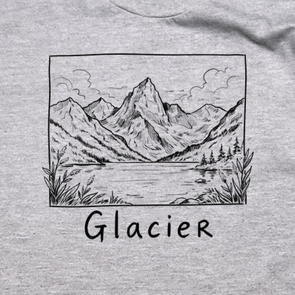 Glacier Line Drawing T-Shirt