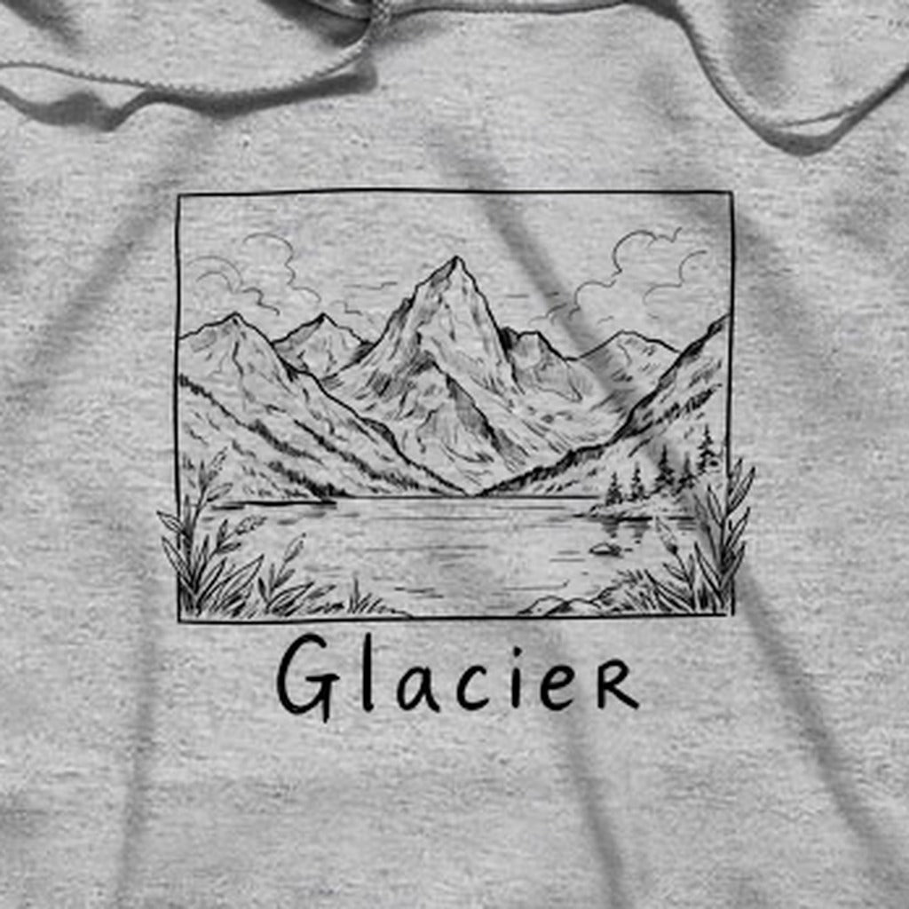 Glacier Line Drawing Hoodie