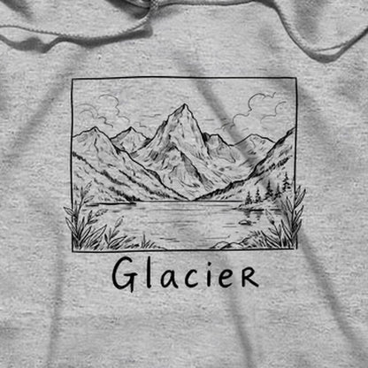 Glacier Line Drawing Hoodie