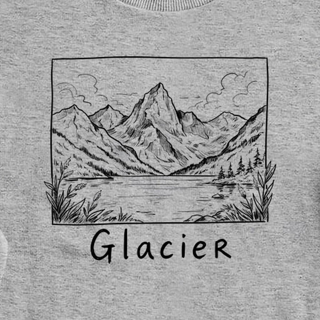 Glacier Line Drawing Crewneck Sweatshirt