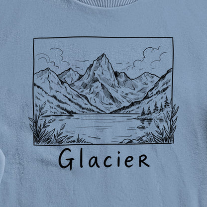 Glacier Line Drawing Crewneck Sweatshirt