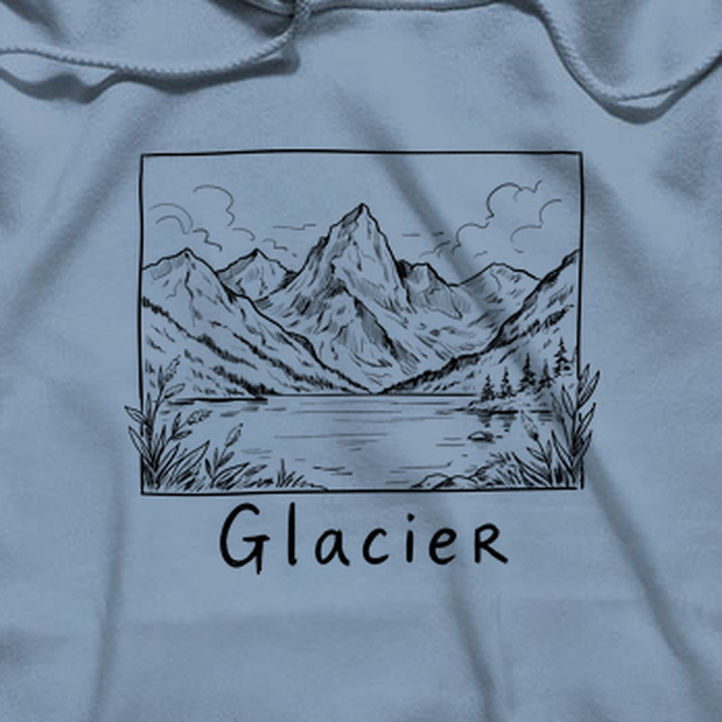 Glacier Line Drawing Hoodie