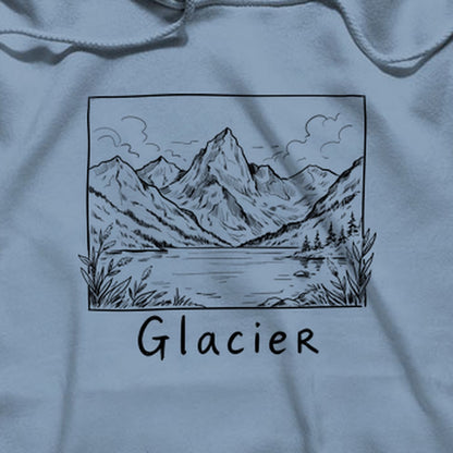 Glacier Line Drawing Hoodie