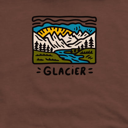 Glacier National Park Crewneck Sweatshirt Adventure and Outdoors Themed Sweatshirt