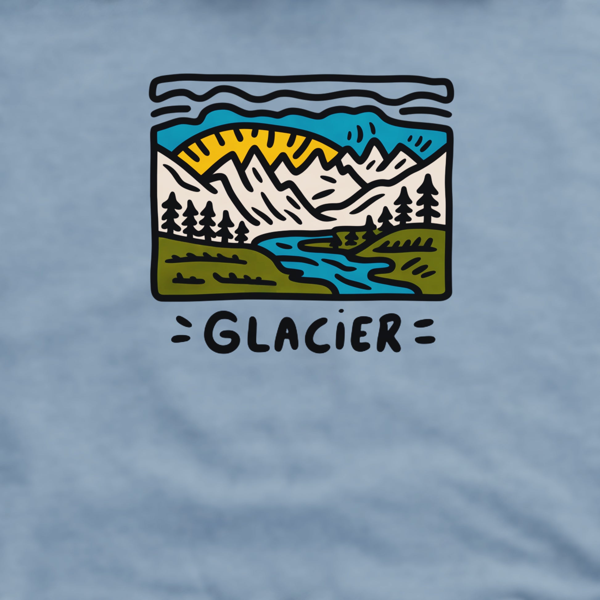 Glacier National Park Crewneck Sweatshirt Adventure and Outdoors Themed Sweatshirt