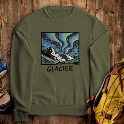 Glacier National Park at Night Crewneck Sweatshirt