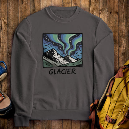 Glacier National Park at Night Crewneck Sweatshirt