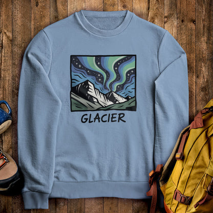 Glacier National Park at Night Crewneck Sweatshirt