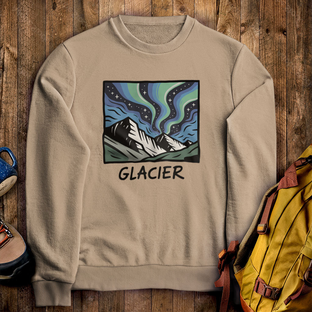 Glacier National Park at Night Crewneck Sweatshirt