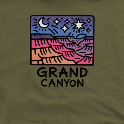Grand Canyon at Night Crewneck Sweatshirt Adventure and Outdoors Themed Sweatshirt