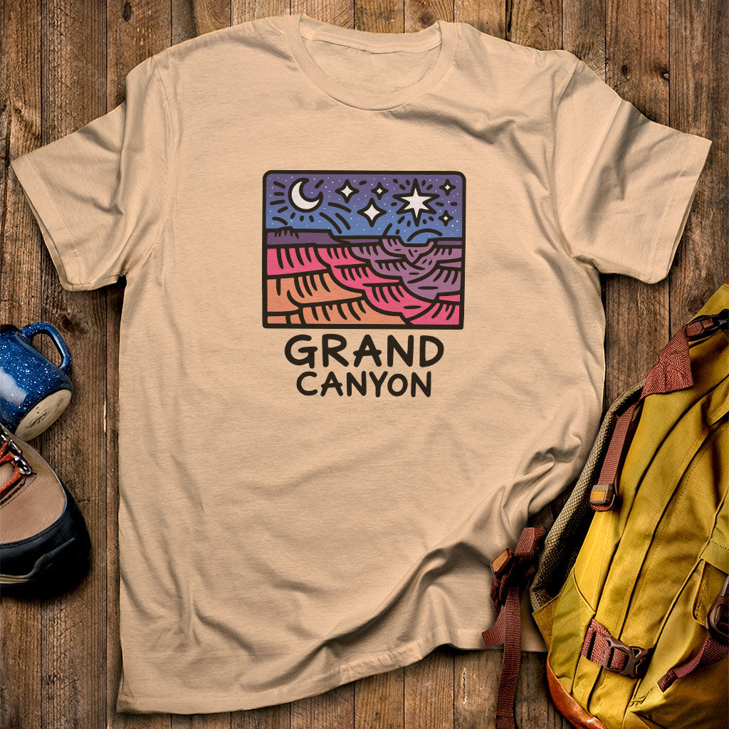 Grand Canyon at Night T-Shirt Sand Adventure and Outdoors Themed T-Shirt