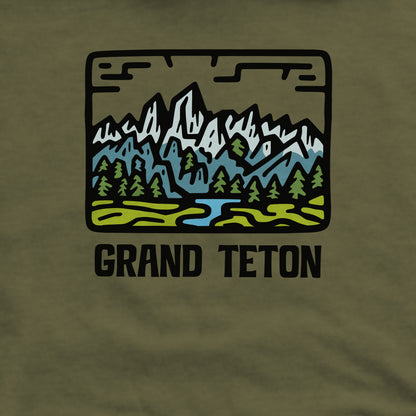 Grand Teton National Park Crewneck Sweatshirt Adventure and Outdoors Themed Sweatshirt