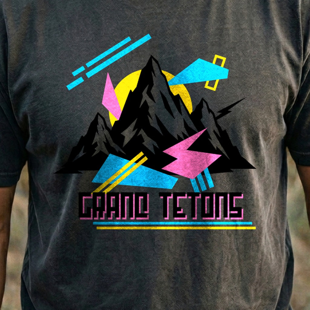 Grand Tetons Retro 90's Cotton T-Shirt
